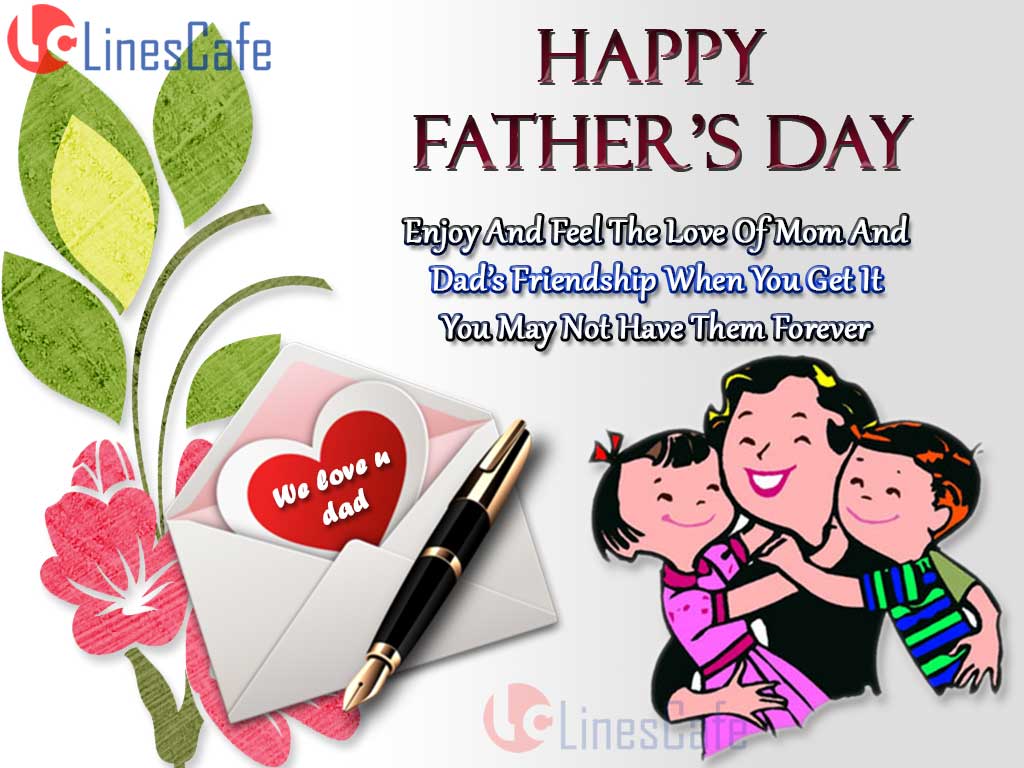 Cute Father's Day Wishes Quotes From Both Daughter And Son To Wish Happy Father's Day Greetings